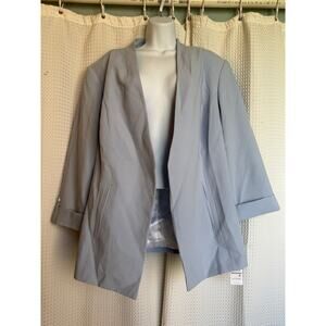 Calvin Klein Light Blue Open Front Blazer – Size 22W (Plus) – NWT